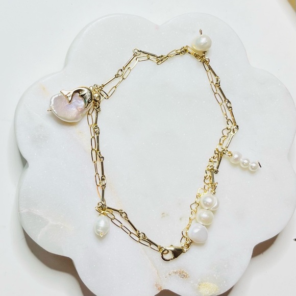 Pearl galore gold filled bracelet with 14k gold filled chain - Picture 5 of 6